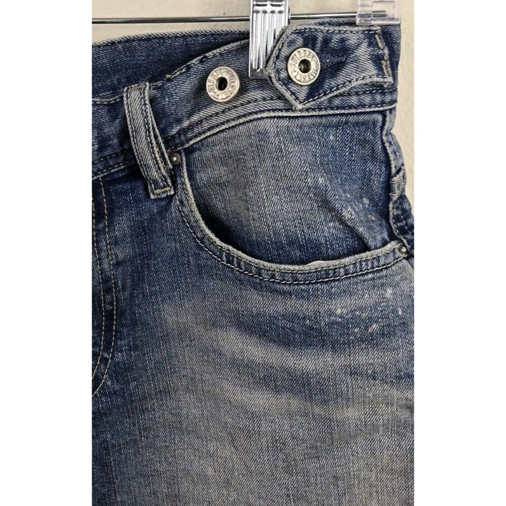 Diesel - Rolled Cuff Denim Shorts - Womens Sz 25 - Adj Waist - Blue - Vintage - Picture 8 of 13